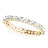 Round Shape Eternity Gold Band -Mat