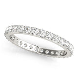 Round Shape Eternity Gold Band -Mat