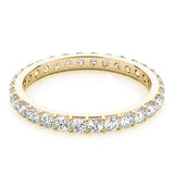 Round Shape Eternity Gold Band -Mat