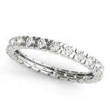 Round Shape Eternity Gold Band -Mat Slim