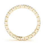 Round Shape Eternity Gold Band -Mat Slim