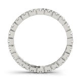 Round Shape Eternity Gold Band -Mat Slim