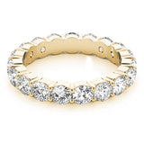 Bague éternité or forme ronde - Mat