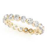 Round Shape Eternity Gold Band -Mat
