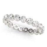 Round Shape Eternity Gold Band -Mat