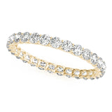 Round Shape Eternity Gold Band -Mat-U Slim