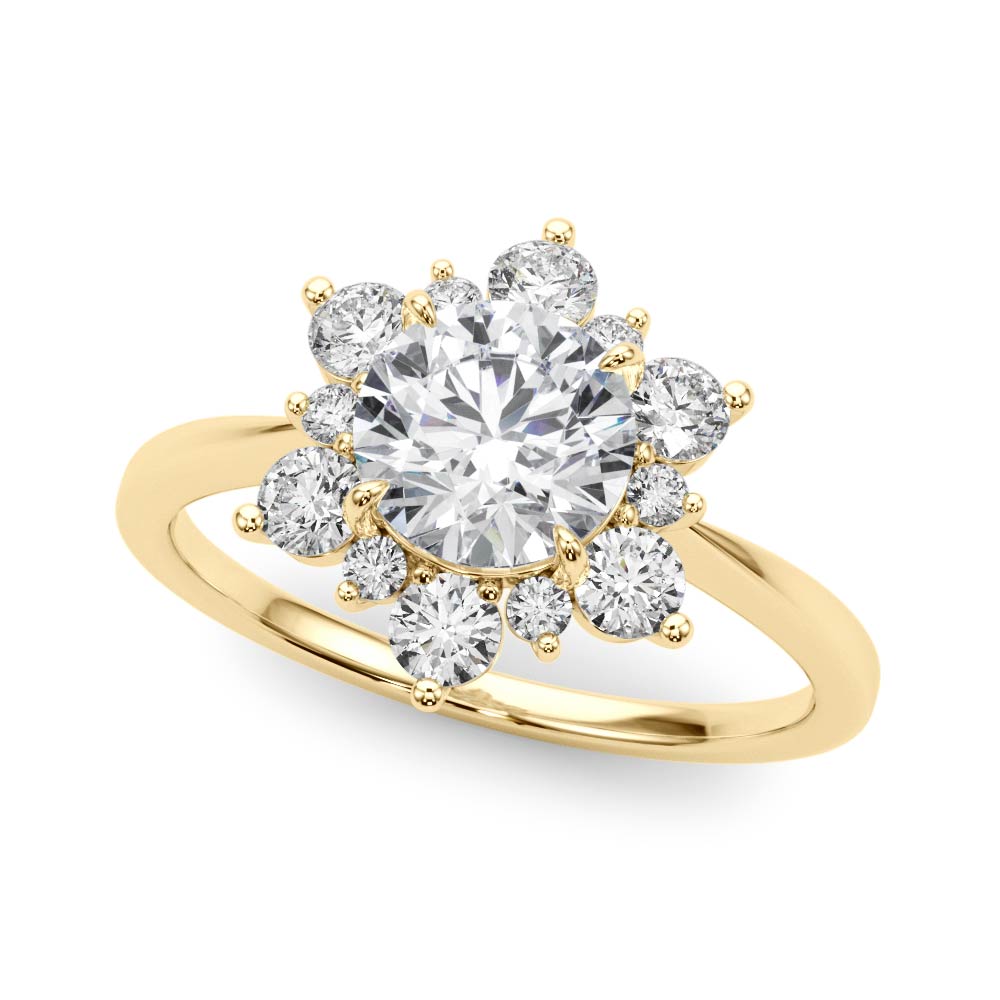 Round Brilliant Cut Engagement Ring- Floria
