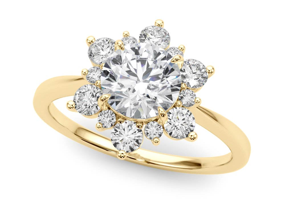 Round Brilliant Cut Engagement Ring- Floria