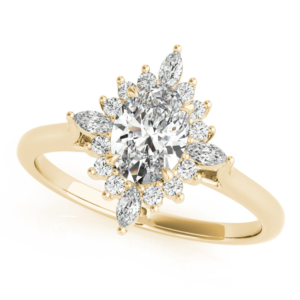 Oval Cut Engagement Ring- Floria