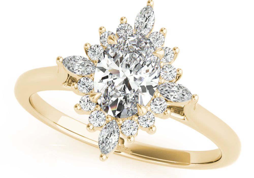 Oval Cut Engagement Ring- Floria