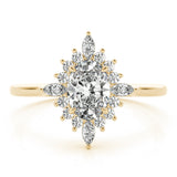 Oval Cut Engagement Ring- Floria