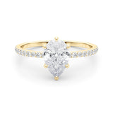 Pear Shape Diamond Engagement Ring- Omega
