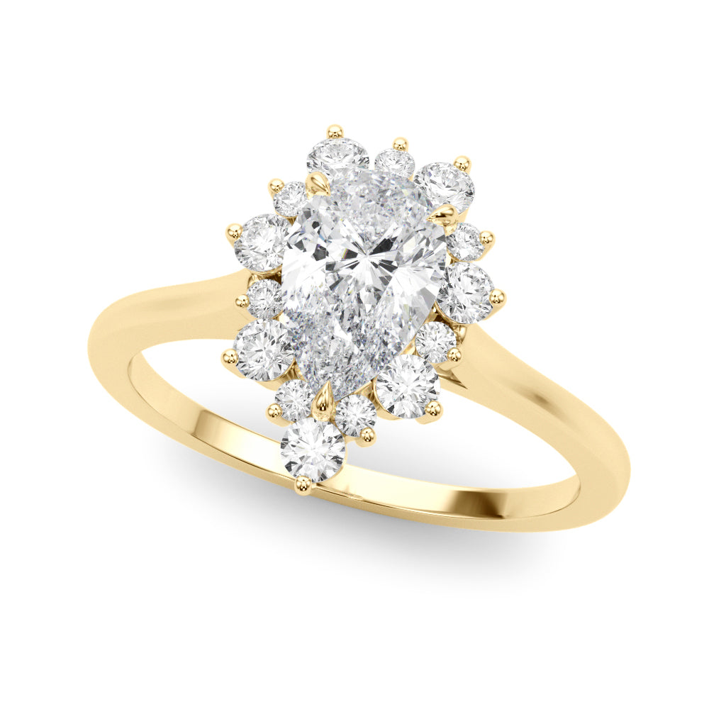 Pear Cut Engagement Ring- Floria