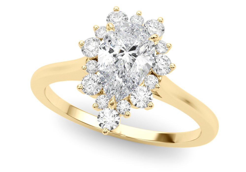 Pear Cut Engagement Ring- Floria