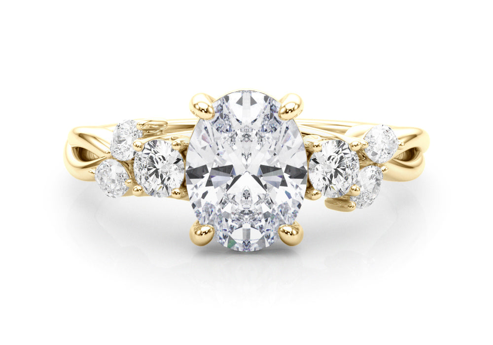 Fancy Oval Shape Diamond Engagement Ring- Marki