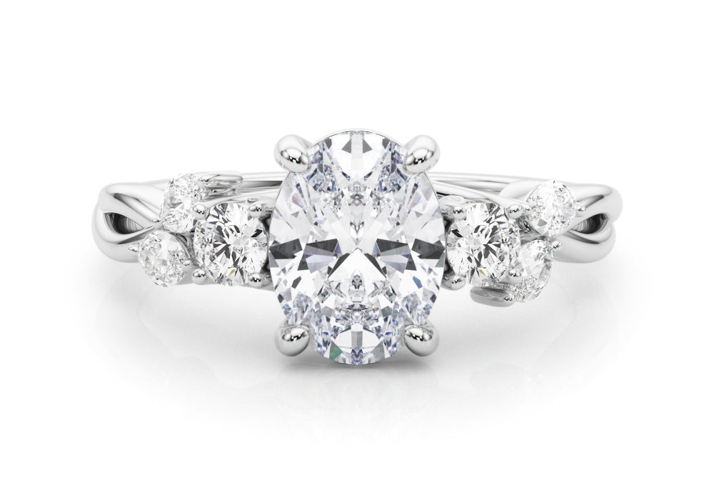 Fancy Oval Shape Diamond Engagement Ring- Marki