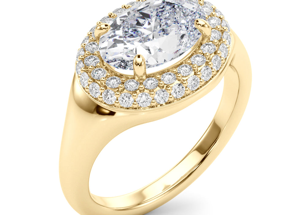 Oval Shape Engagement Ring- Olivia