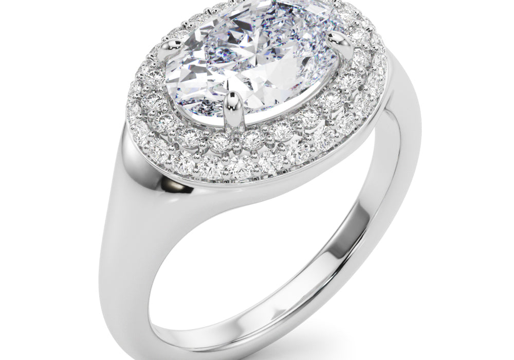 Oval Shape Engagement Ring- Olivia