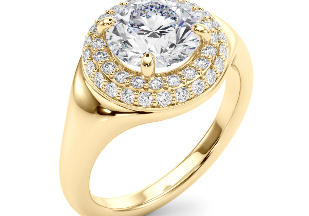 Round Brilliant Shape Engagement Ring- Olivia