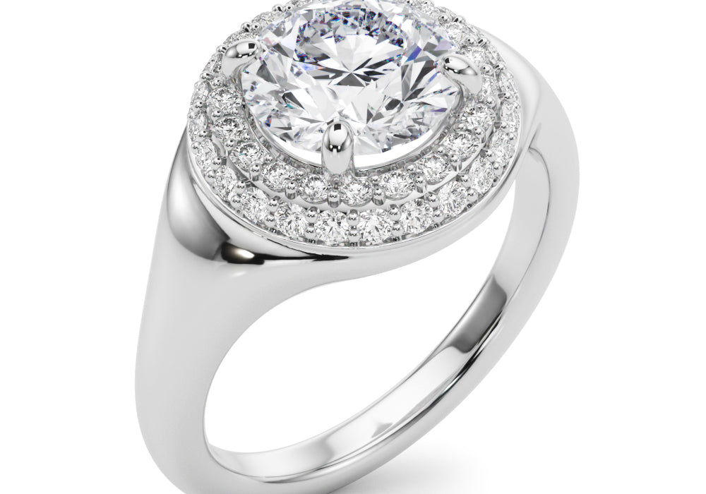Round Brilliant Shape Engagement Ring- Olivia