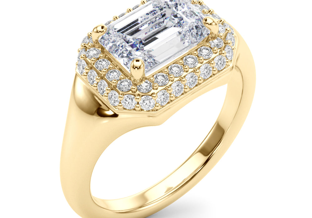 Emerald Shape Engagement Ring- Olivia