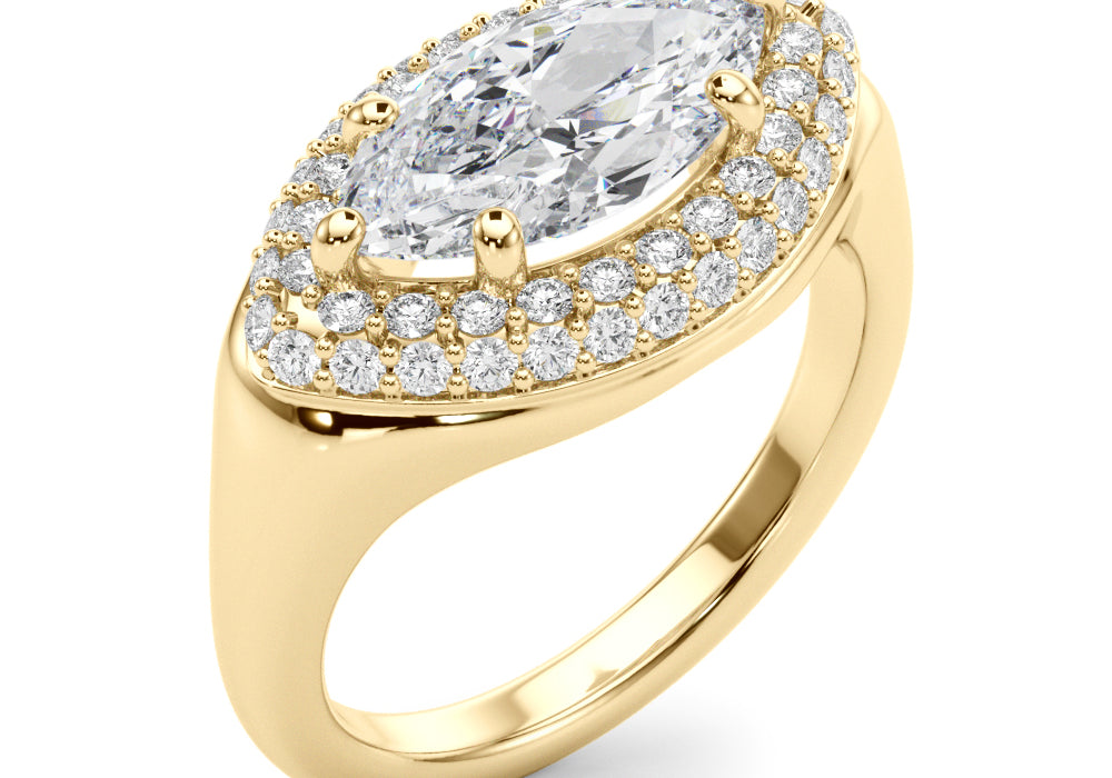Marquise Shape Engagement Ring- Olivia