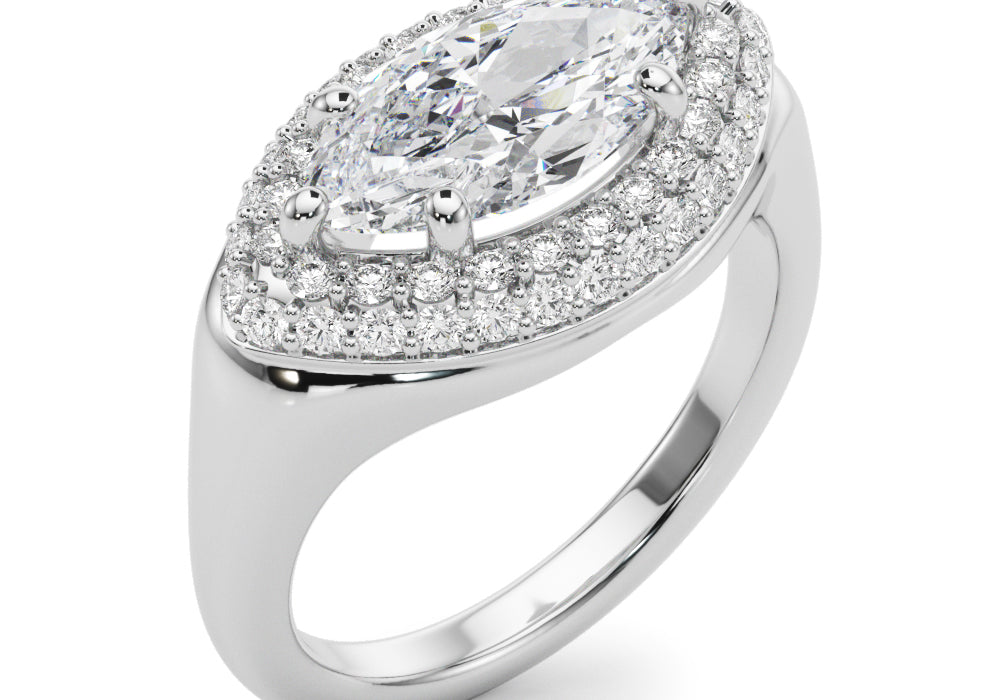 Marquise Shape Engagement Ring- Olivia