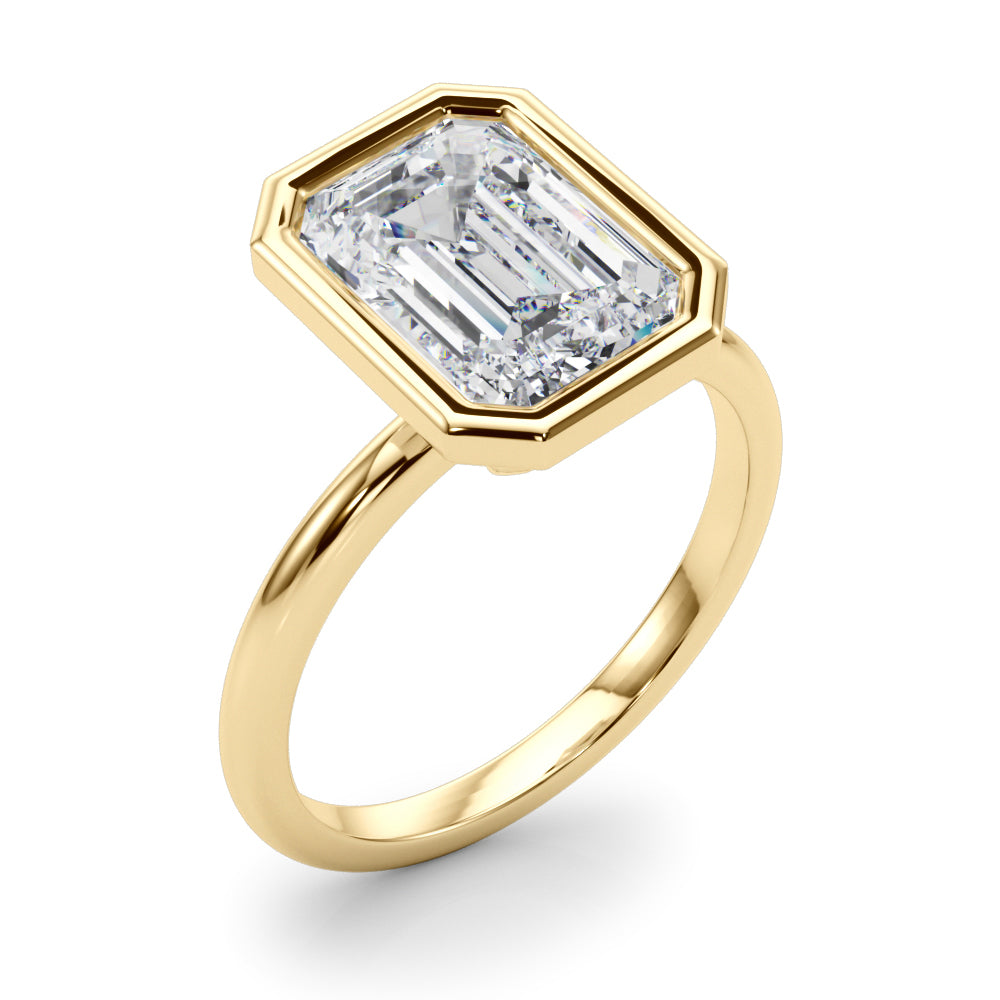 Bague de fiançailles taille émeraude - Stoica 