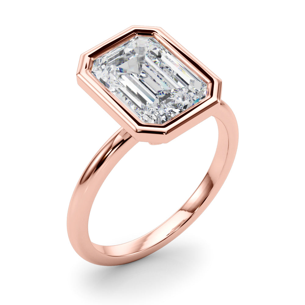 Bague de fiançailles taille émeraude - Stoica 