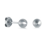 6MM BRUSHED BALL-STUD EARRING