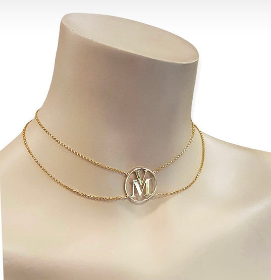 Choker Initial Necklace