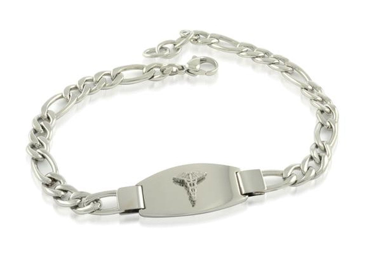 Medical Bracelet Figaro Link Men