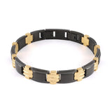 Gold-IP Brushed-Link Bracelet