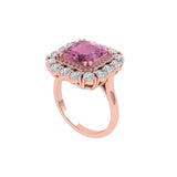 Pink Diamond Cushion Cut Royal Design