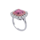 Pink Diamond Cushion Cut Royal Design