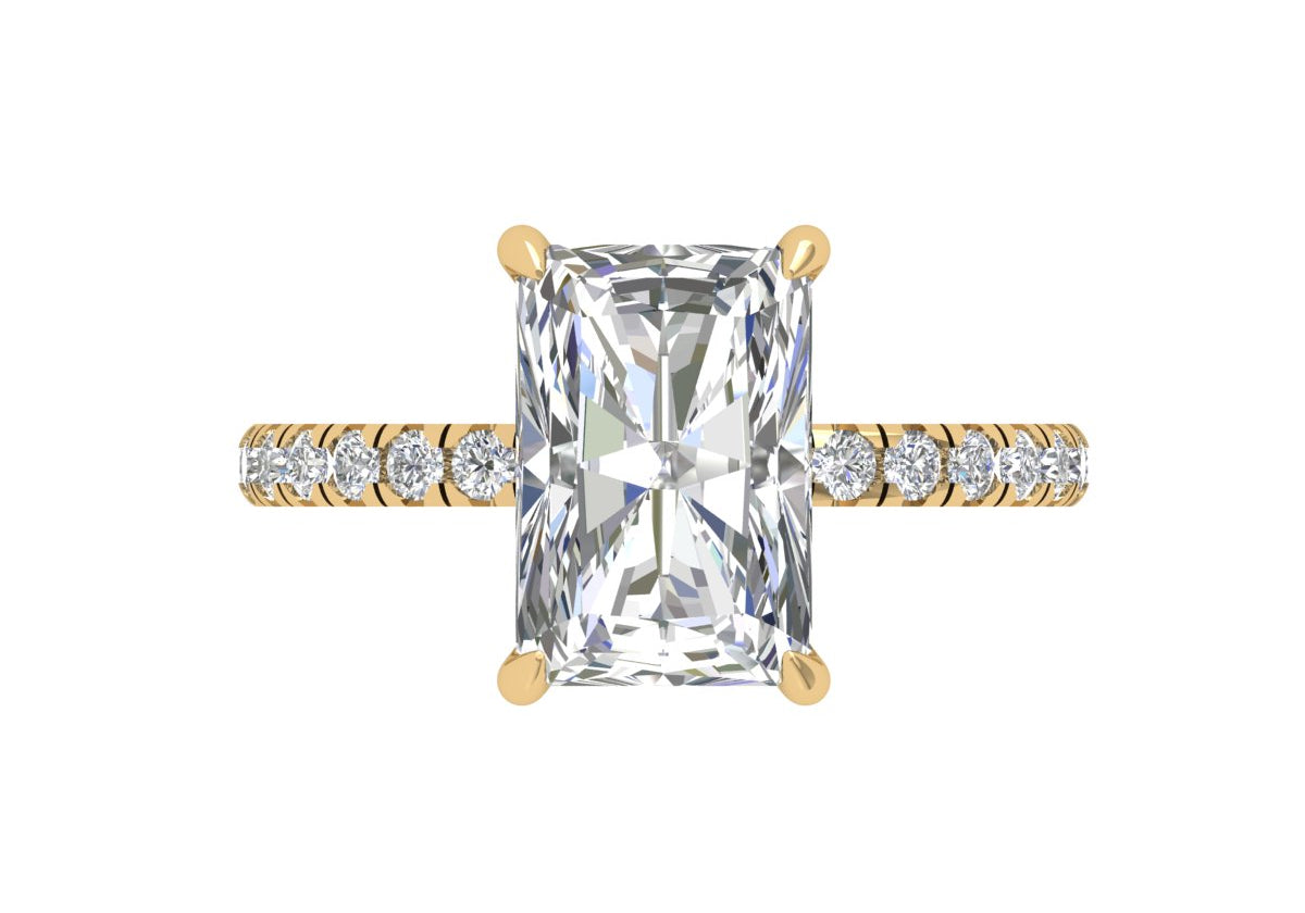 Radiant Shape Diamond Solitaire Miranda Ring