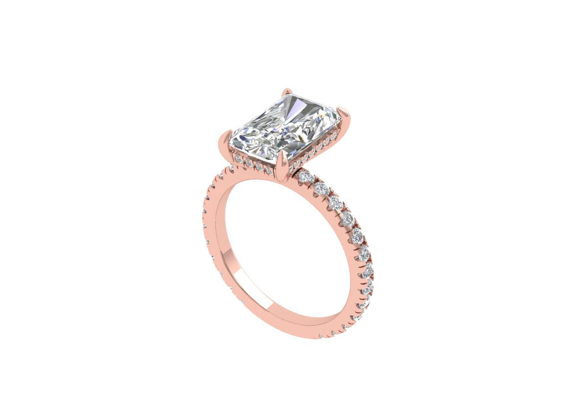 Radiant Shape Diamond Solitaire Miranda Ring