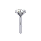 Bague solitaire Elodie avec halo caché et diamant de forme ovale
