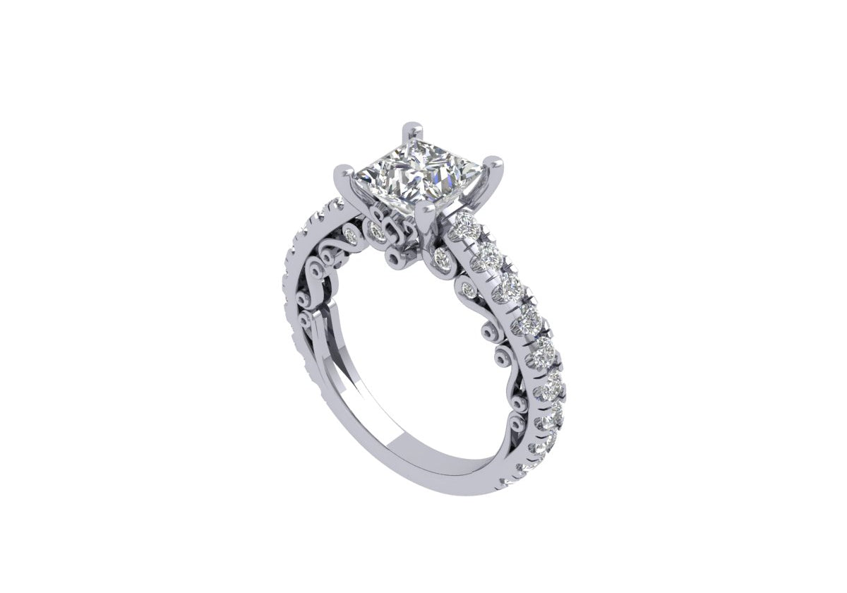 Princess Diamond Karla solitaire Ring
