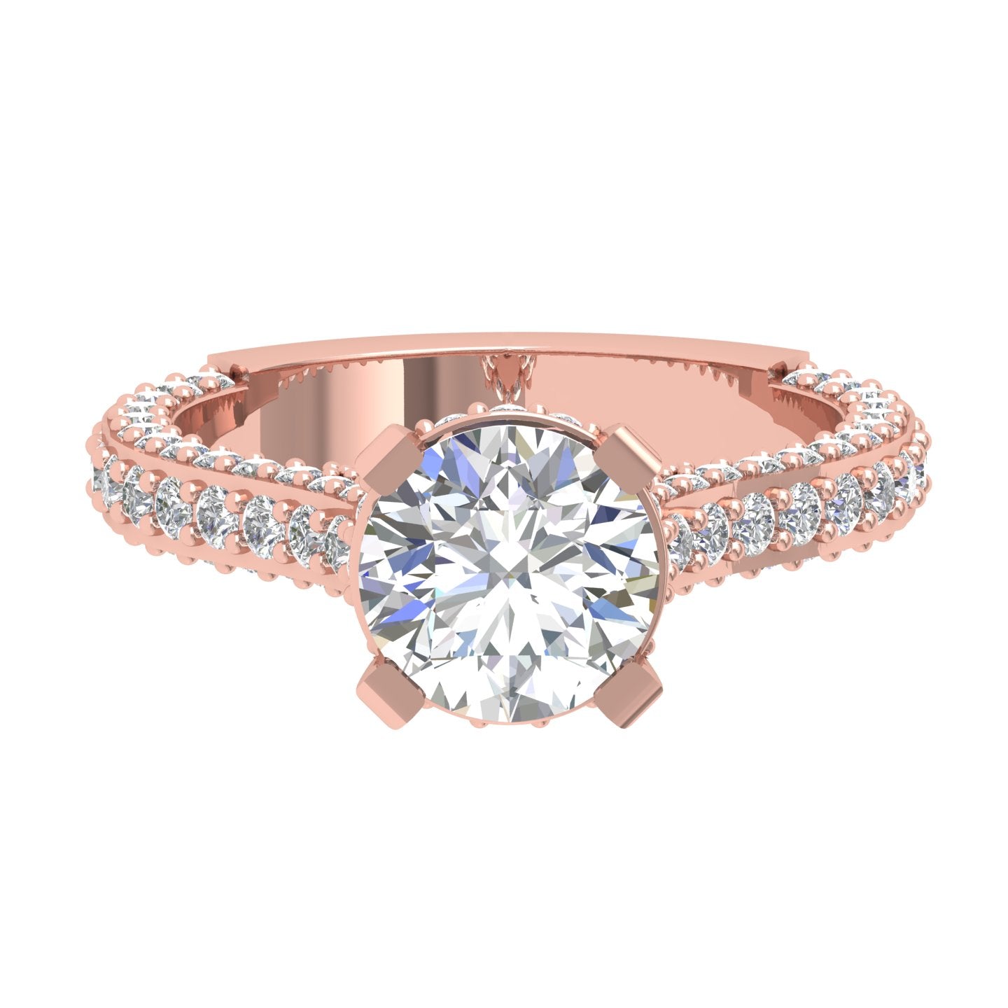 Round  Shape Diamond Solitaire Sparkle Ring