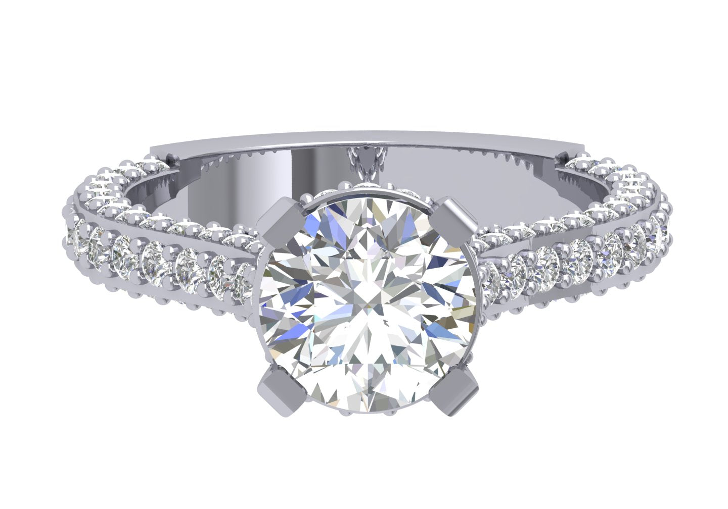 Round  Shape Diamond Solitaire Sparkle Ring