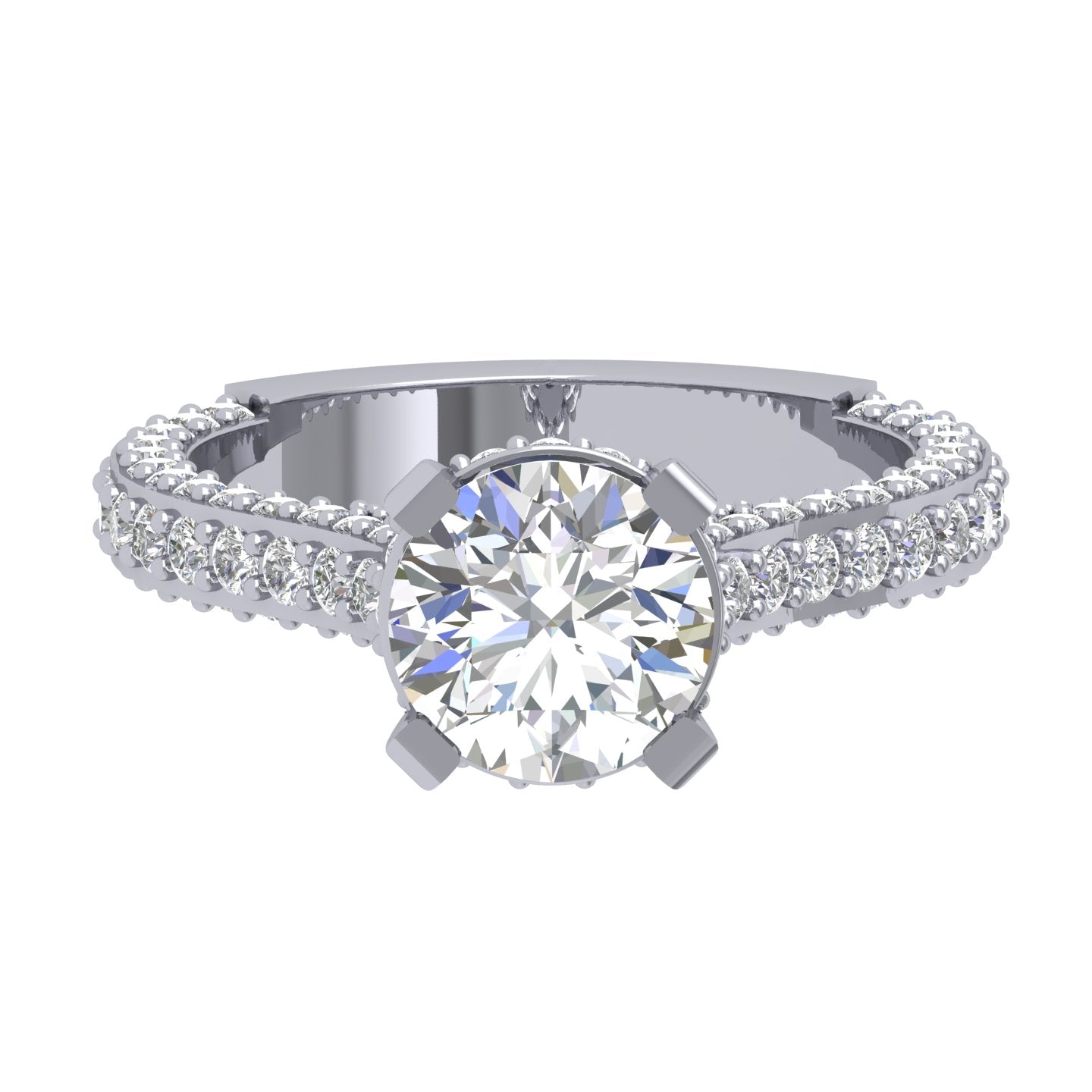 Round  Shape Diamond Solitaire Sparkle Ring