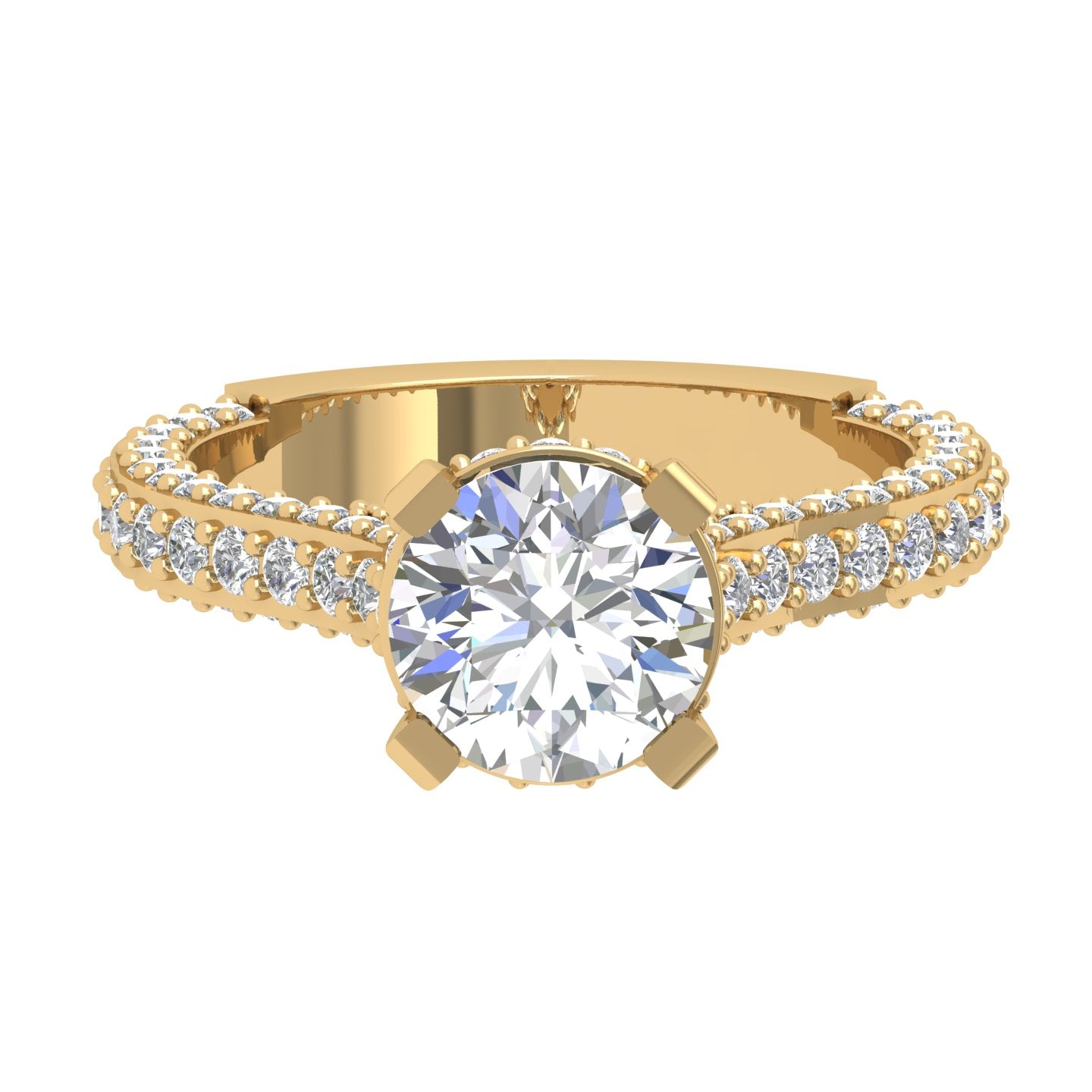 Round  Shape Diamond Solitaire Sparkle Ring