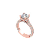 Round  Shape Diamond Solitaire Sparkle Ring
