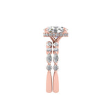 14K Oval Hidden Halo Diamond Engagement Ring-Joanna
