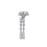 14K Oval Hidden Halo Diamond Engagement Ring-Joanna