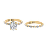 14K Oval Hidden Halo Diamond Engagement Ring-Joanna