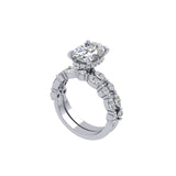 14K Oval Hidden Halo Diamond Engagement Ring-Joanna