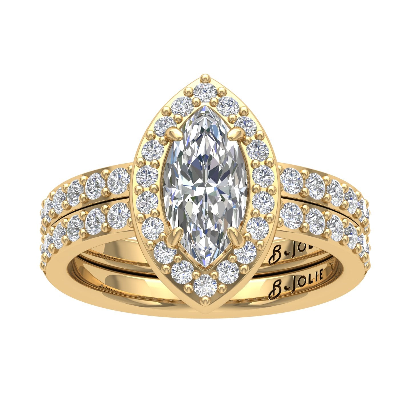 Marquise Halo Diamond Engagement Ring Avi