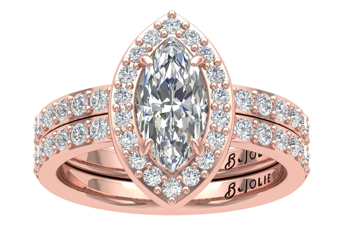 Marquise Halo Diamond Engagement Ring Avi